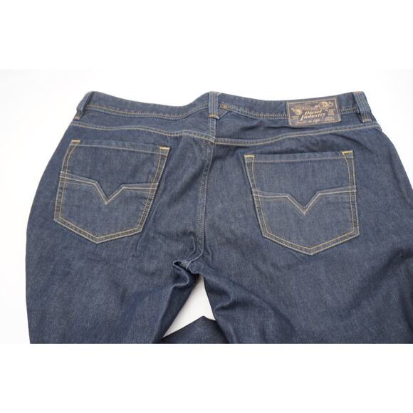 Mens Diesel LARKEE Jeans W40 L34 Dark Wash Straight Leg Blue Button Up - Picture 9 of 12
